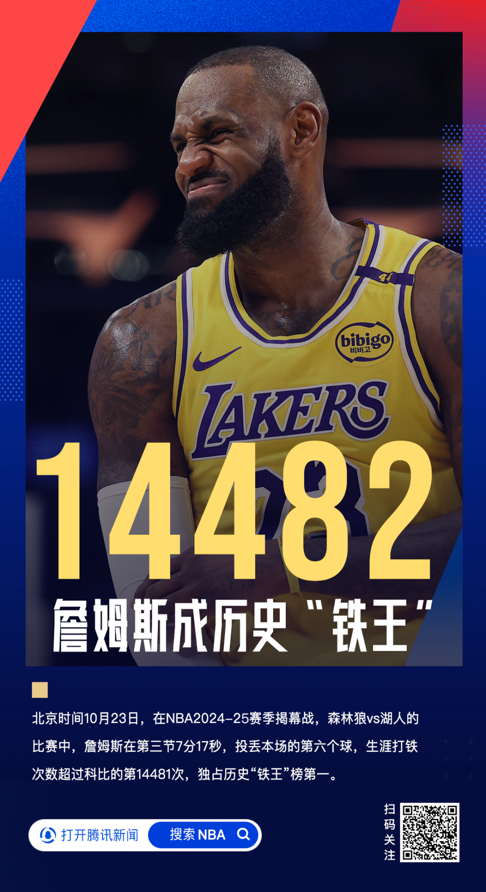 詹姆斯球风独特，被誉为一代传奇